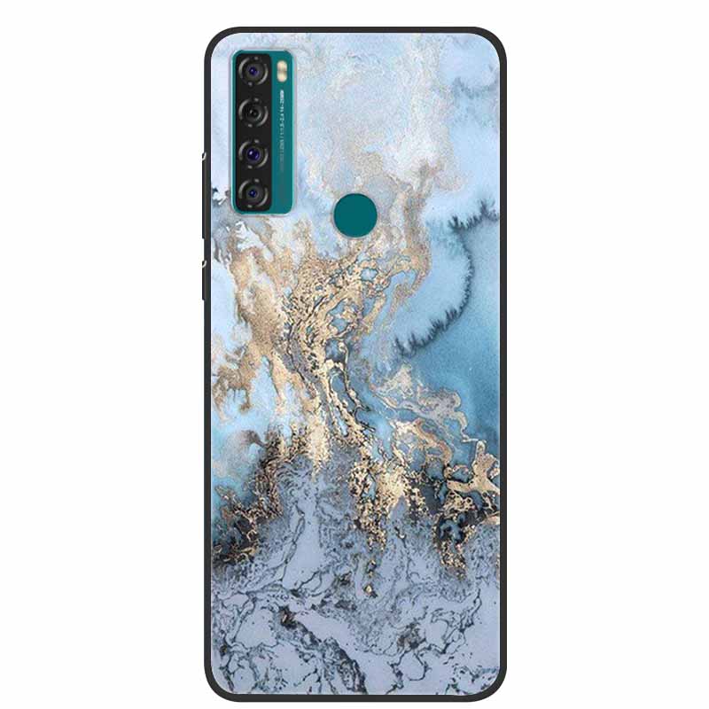 For TCL 20 R 5G Case Marble Silicone TPU Soft Phone Back Cover Case For TCL 20R 5G Funda Bumper Protector Capa Shockproof Coque