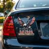 Forte Adesivo Decalcomania Auto USA Fede Famiglia & Libertà Emblema Metallico Aquila