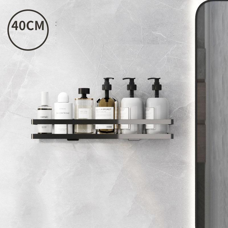 White/Black Bathroom Shelf Wall Mounted Shower Storage Rack Stainless Steel Bath Shampoo Holder Basket Holder Bath accessories
