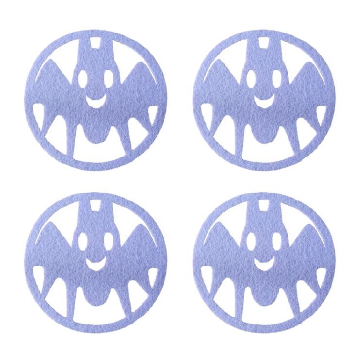 4Pieces Coaster Cup Drink Coaster Mat Pad Hot Table Halloween Pumpkins Felt Cups