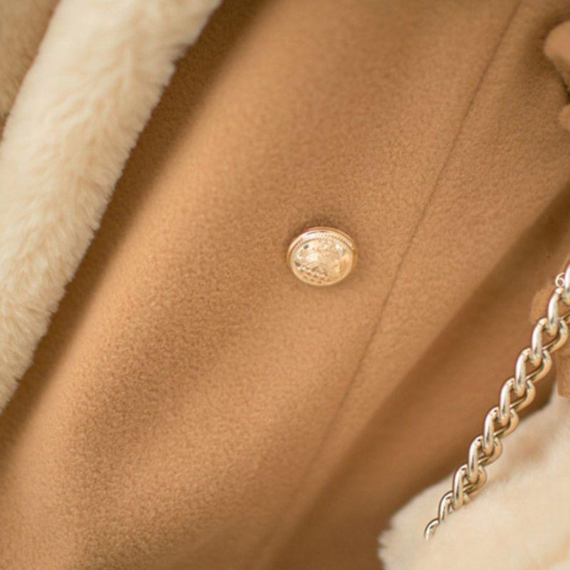 Cappotti Invernali Caldi da Donna in Lana Tinta Unita a Manica Lunga Cappotto Doppiopetto dallo Stile Intramontabile e Comfort Accogliente