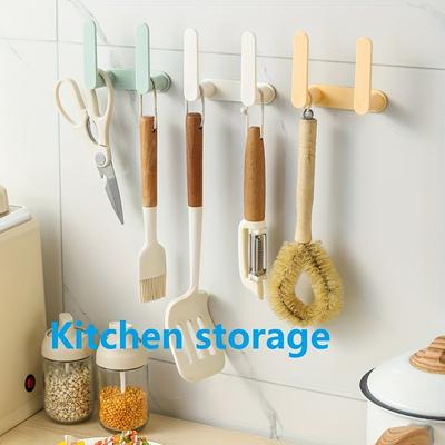Multifunktionale bunte selbstklebende Haken sind einfach ohne Bohren zu installieren Klebrige Wandhaken Langlebiger Kunststoff Geeignet für die Organisation von Stauraum