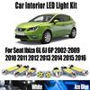 Canbus LED Interior Map Dome Luggage Light Kit For Seat Ibiza 6L 6J 6P 2002-2014 2015 2016 Car Reading Bulbs Auto Accessories