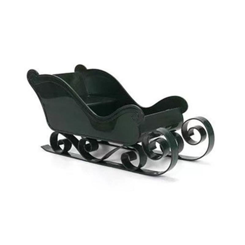 Mini Sled Ornament Candy Dish Santa Christmas Sleigh Decoration Table Centerpiece XmasSled Ornament Sleigh Basket