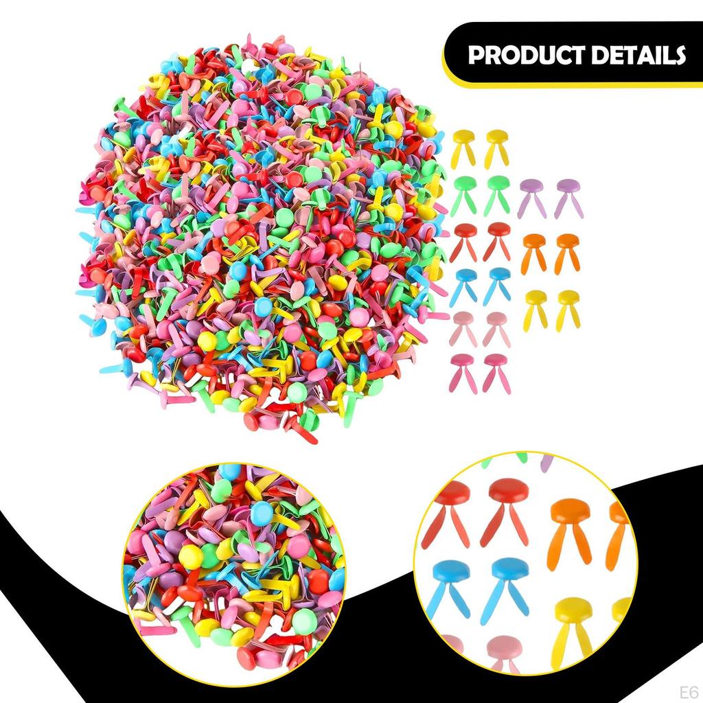 300 Brad Fasteners, Push Pins for Scrapbooking, Craft Supplies, Card Making