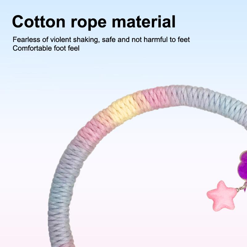 Colored Cotton Parrot Pole Flexible Hanging Clip Swing Colorful Perch Rotating Comfortable Bird Cotton Rope Swing Pet Supplies