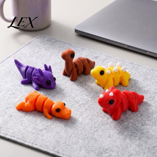 Articulated Dinosaur Figures 3D Printed Toy, Mini Dino Action Figure, Pocket Toy Movable Joints Desktop Decoration, Party Favors Educational Models