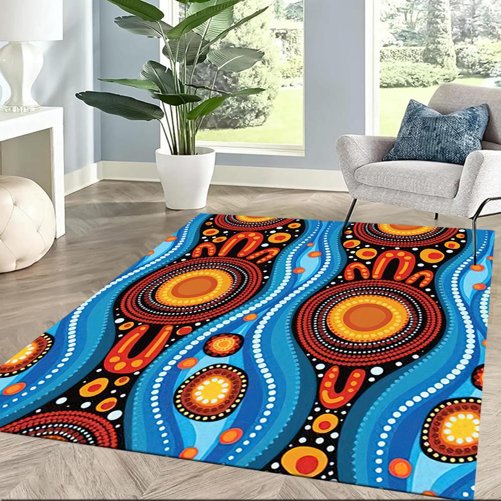 Australian Aboriginal Style 13 Carpet Design for Living Rooms Bedrooms Balcony Game Room Anti-slip Rug Office home decor Perfect Gift for Women/Men