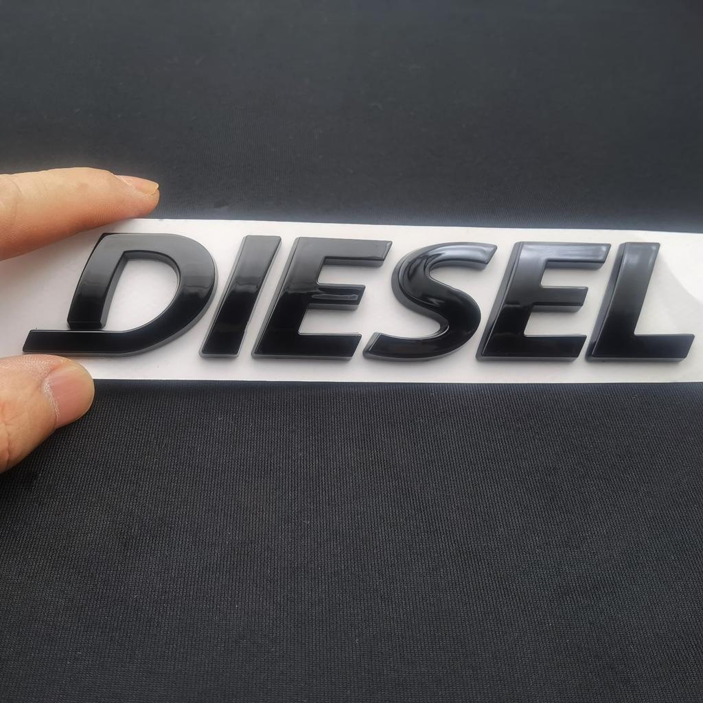 1 Stück 3D ABS DIESEL Buchstaben Logo Auto Heckklappe Seitenkotflügel Emblem Abzeichen Aufkleber für Dieselfahrzeug