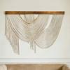 Hand-Woven Handmade Tassel Tapestry Wall Art Macrame Wall Hanging  Background Wall