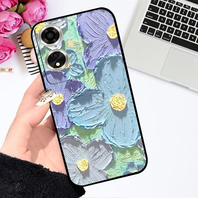 For OPPO A79 5G Case For OPPO A79 Cover Funda Coque Flower Painted Cartoon Silicone Soft TPU Phone Bumper For OPPO A79 5G Covers