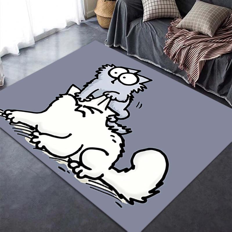 2025 New Simon's Cat Carpet Rug for Living Room Bedroom Home Sofa Decoration,Kids Play Non-slip Floor Mat