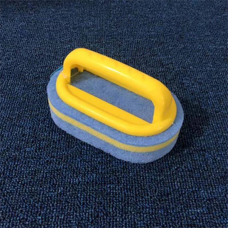 Creative Blue PP Plastic Handheld Sponge Kitchen Cleaning Bathtub Ceramic Tile Glass WC Brush Sponge Durable Wall Cleaner Tools