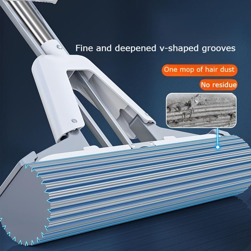 2-in-1 Quad-Twist Mop Set Dry & Wet Use High-Efficiency Stainless Steel Handle—Ideal For Yards Living Rooms Bedrooms And Pools A