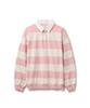 ERER Oxford Collar Stripe T-Shirt Pink