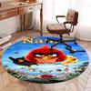 Custom Name Angry Birds Printed Round Rug Carpet Chair Rug Area Rug Entryway Doormats,for Office Chair Living Room Bedroom Kitchen Room.