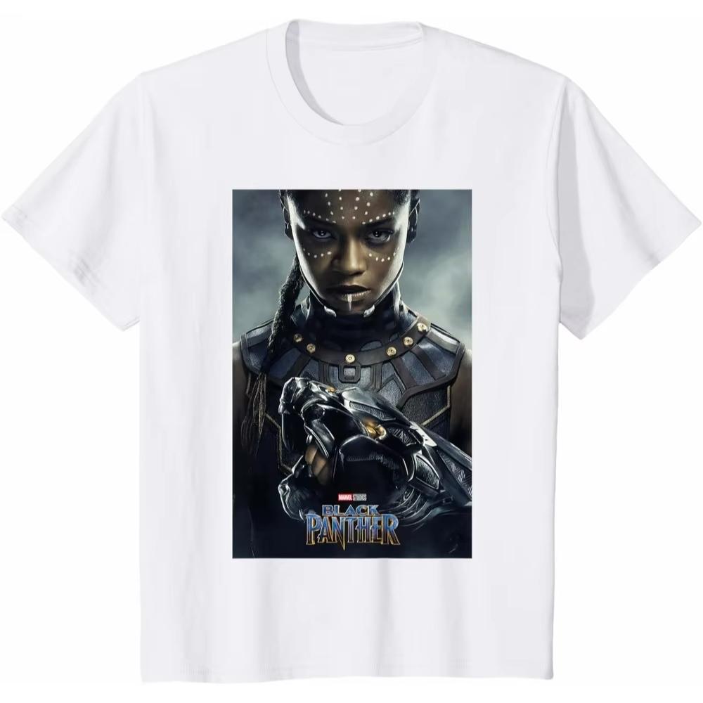 2026 Shuri Černý panter Marvel Tričko Unisex Krátký rukáv Lehká bavlna Běžný střih Kulatý výstřih Denní top pro dospělé fanoušky