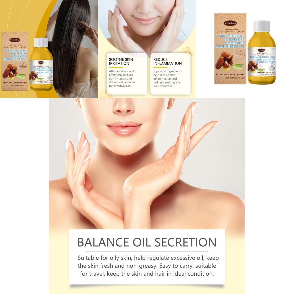 Woodsleep Multi-purpose Jojoba Oil Luxurious Deep Hydration Moisturizing Glowing Skin Oil 100ml