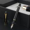 Hero Fountain Pen 1501 Black Elegant Fine Iridium Nib Signature Pen Fashion Office Student Ink Gift Box Set F Nib