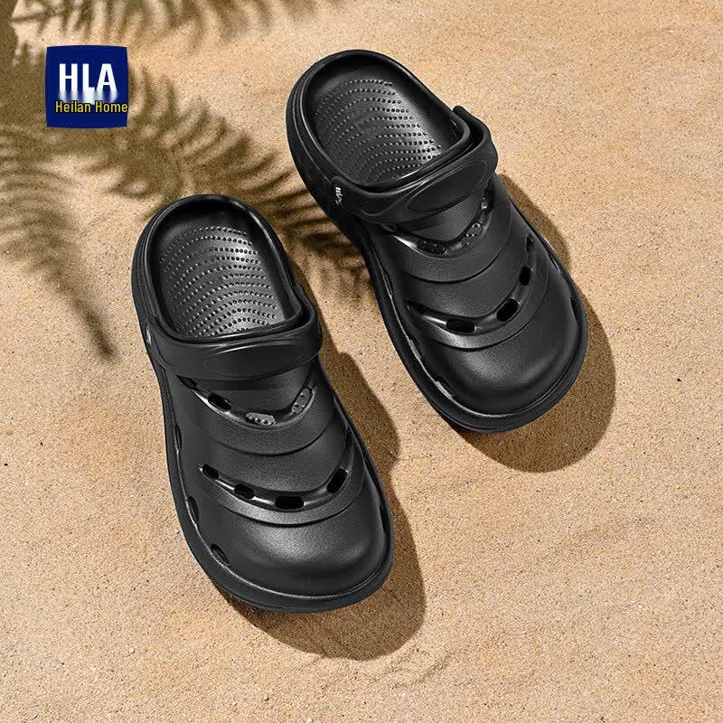 HLA Men's Casual Closed-Toe Beach Clogs