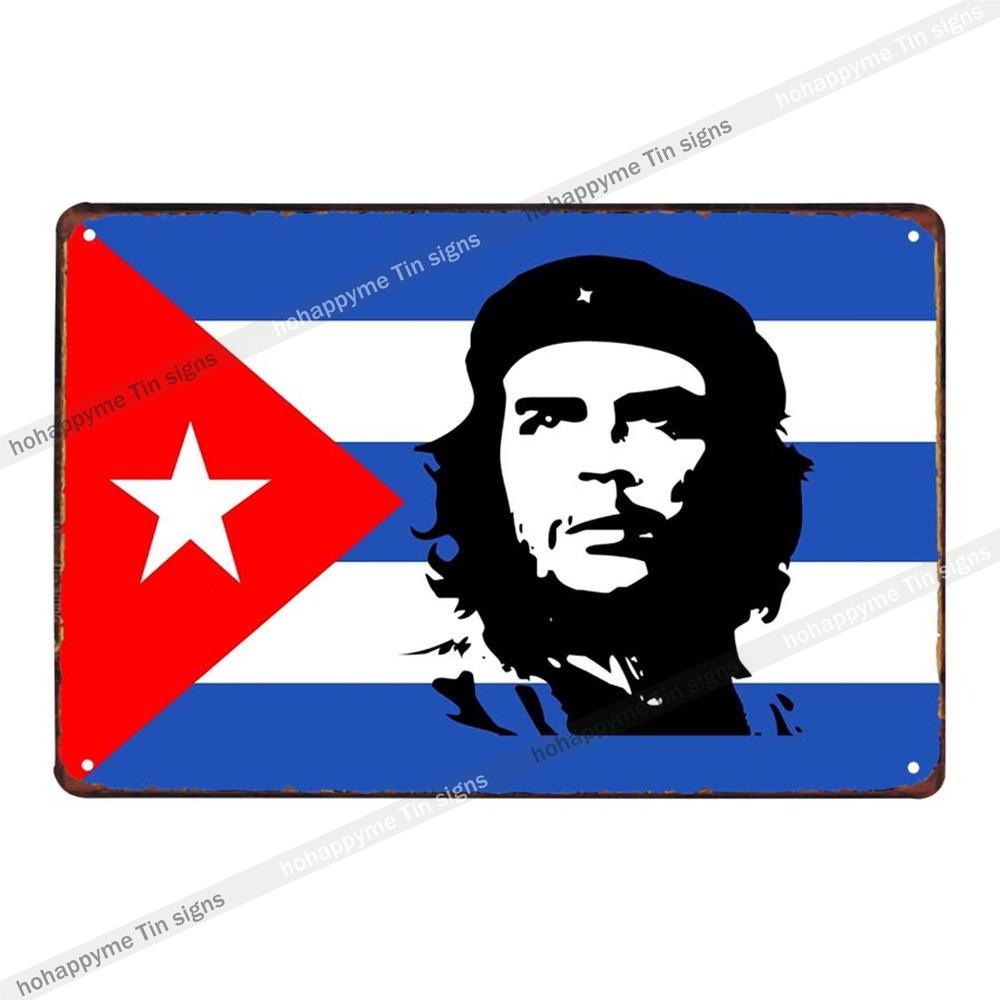Kommunismus Che Guevara Vintage-Poster Metallschild Retro-Industrie-Dekor Bar Pub Club Männerhöhle Wanddekoration 30 x 20 cm