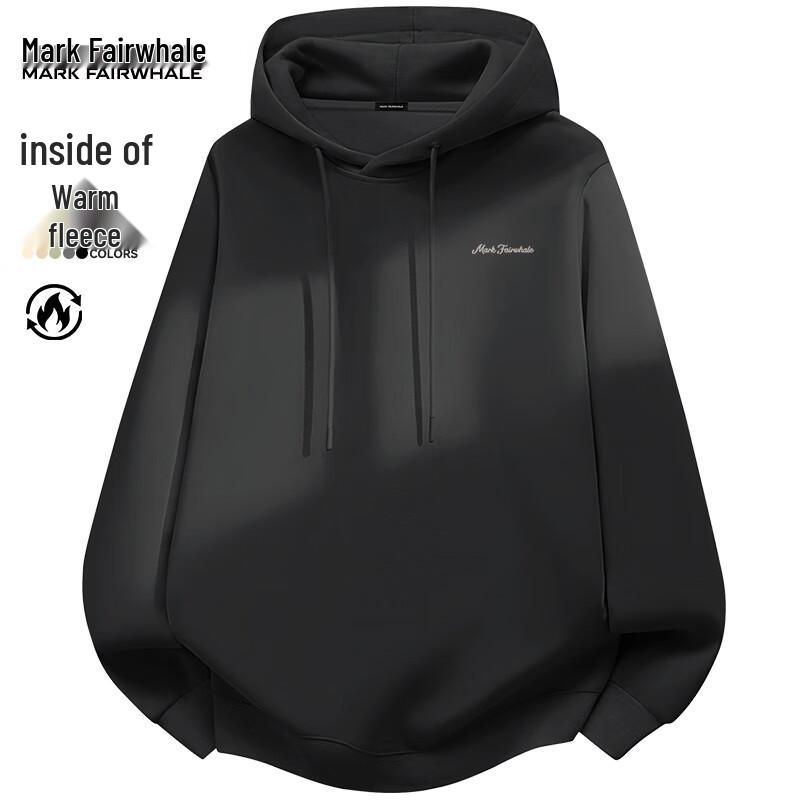 Mark Fairwhale Unisex Fleece Lined American Style Loose Fit Hoodie