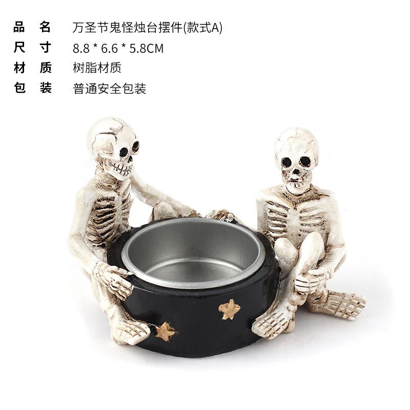 

Хэллоуинские украшения, Инс, Ужасы, Ведьмы, Скелеты, Подсвечники, Дни призраков, Настольные украшения для вечеринки, Смоляные фигурки