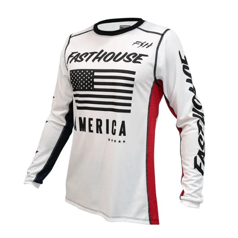 FASTHOUSE Motocross Reit-T-Shirt Herren Damen Schnelltrocknend Atmungsaktives Netz Radbekleidung Outdoor-Sportarten