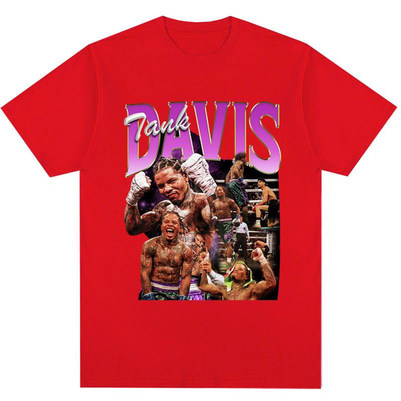 Tank Gervonta Davis Retro Tshirt Harajuku Fashion Sport Boxing Short Sleeve Cozy Cotton Oversized T-Shirts Streetwear Fans Gifts