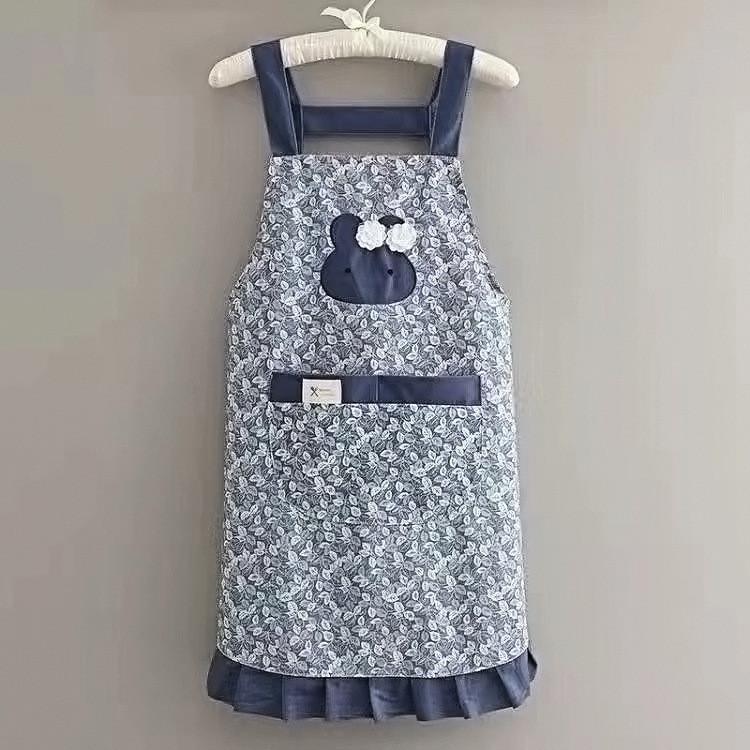 Apron Prevents Oil Stains Dirt Little Rabbit Pattern Lace Unisex Gift Design