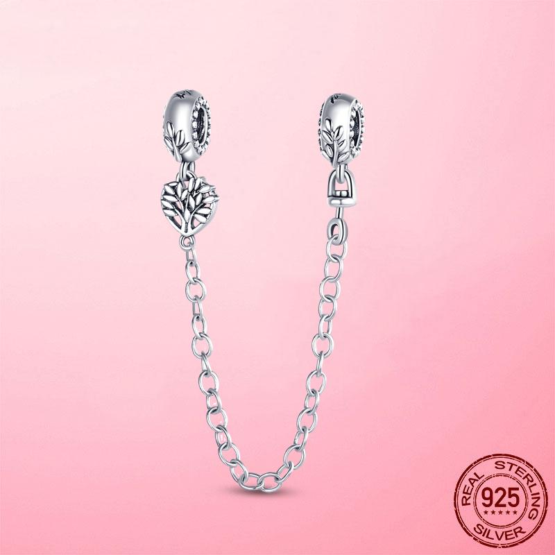 Verschlussclip 925 Silber Sicherheitskette Clip Charms Stern Perlen Stopper passend für Original Dora Armband Original DIY Schmuck