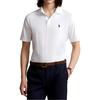 Polo Ralph Lauren SS24 Ribbed Embroidered Short Sleeve Polo Shirt Men tops White 710864868-004