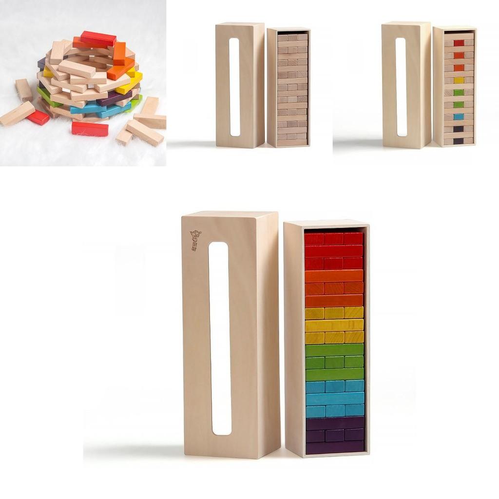 Wooden Stacking Blocks For Kids With Eco Friendly Water Based Paints For Developmental Play