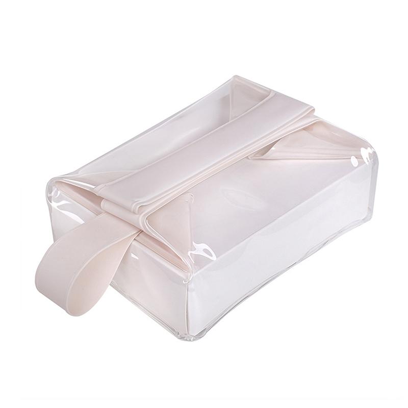 

Simple Transparent Magnetic Cosmetic Bag Large Capacity Makeup Bag Storage Bag Waterproof Travel Toiletry Bag For Women Gift бежевый