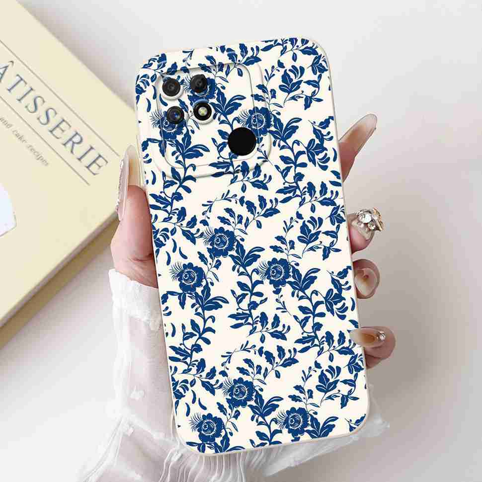For Realme Narzo 50A Case RMX3430 Colorful Flowers Soft Silicone Cover For Oppo Realme Narzo50a 6.51" Fashion Protective Shell