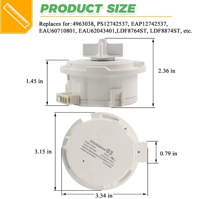 EAU62043401 for LDF7774BB LDF7774WW LDF7774ST LDF7774BD LDF8874ST LDF8072ST LDF7551WW Dishwasher Drain Pump Accessories