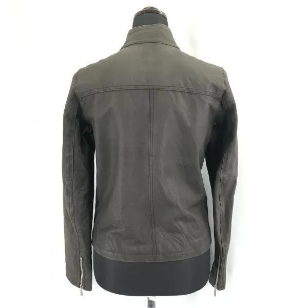 VIS Leather Single Riders Jacket Women’s S-M Brown Full Zip(USED)
