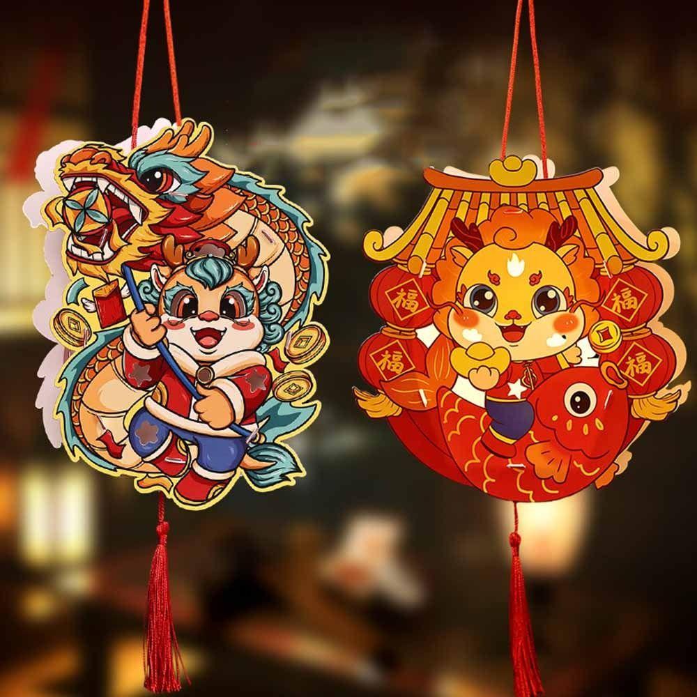 

Светящийся Год Дракона Фонарь DIY Ручной Весенний Фестиваль Светящиеся Фонарики Фестивальный Декор