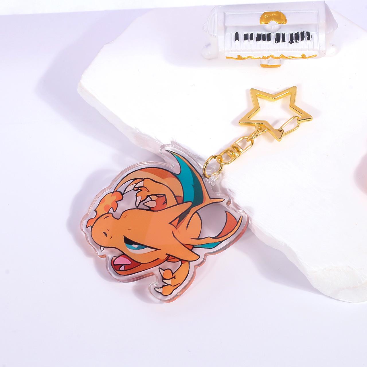 

Anime Pokemon Charizard Flareon Vulpix Pidgeot Moltres Moltres Cubone Charmander Charmeleon Acrylic Keychain Car Bag Pendant 5cm