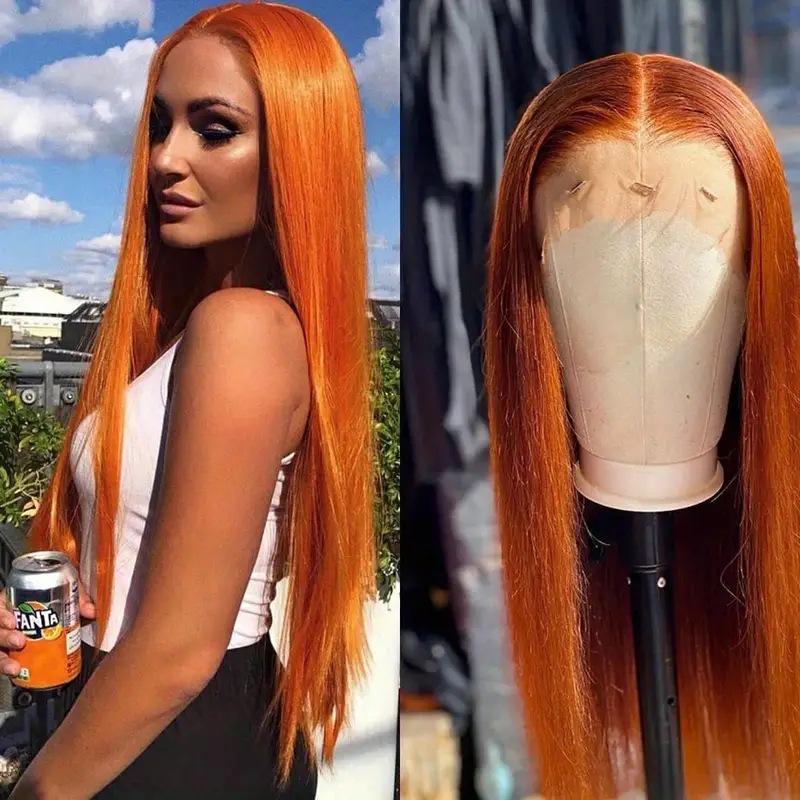 European & American Fashion Straight Hair Wig - Hot Selling Front Lace Middle Part Full Head Cover Available