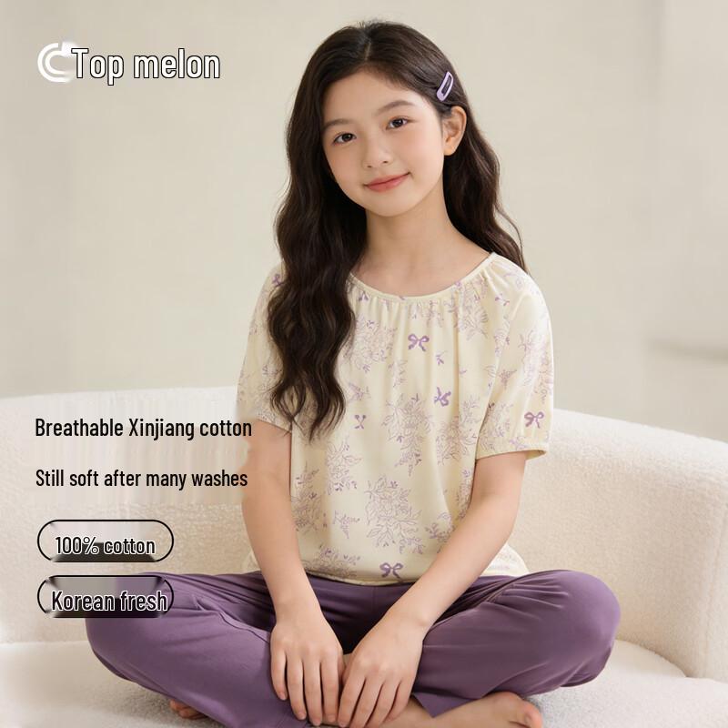 Girls  100% Combed Cotton Long Sleeve Pajama Set & Loungewear 150