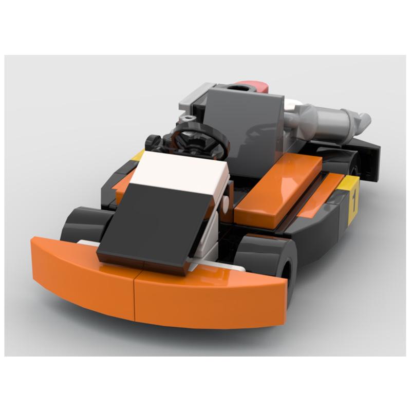 Mini Kart Building Block Racing Model Assembly Toy Ornament Compatible Small Particle Set