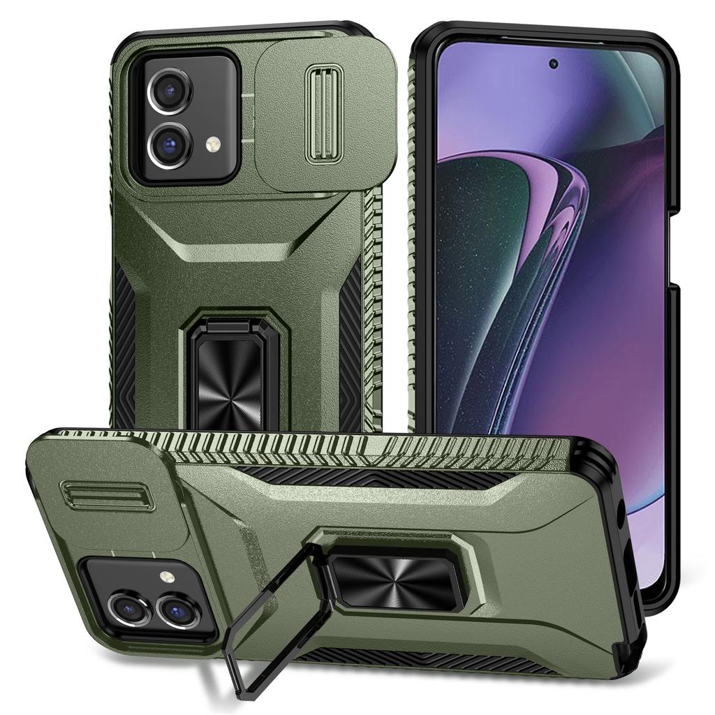 Pro Motorola Moto G Stylus 5G (2023) Pouzdro Camshield Stojánek TPU+PC Protiskluzový Kryt na Telefon