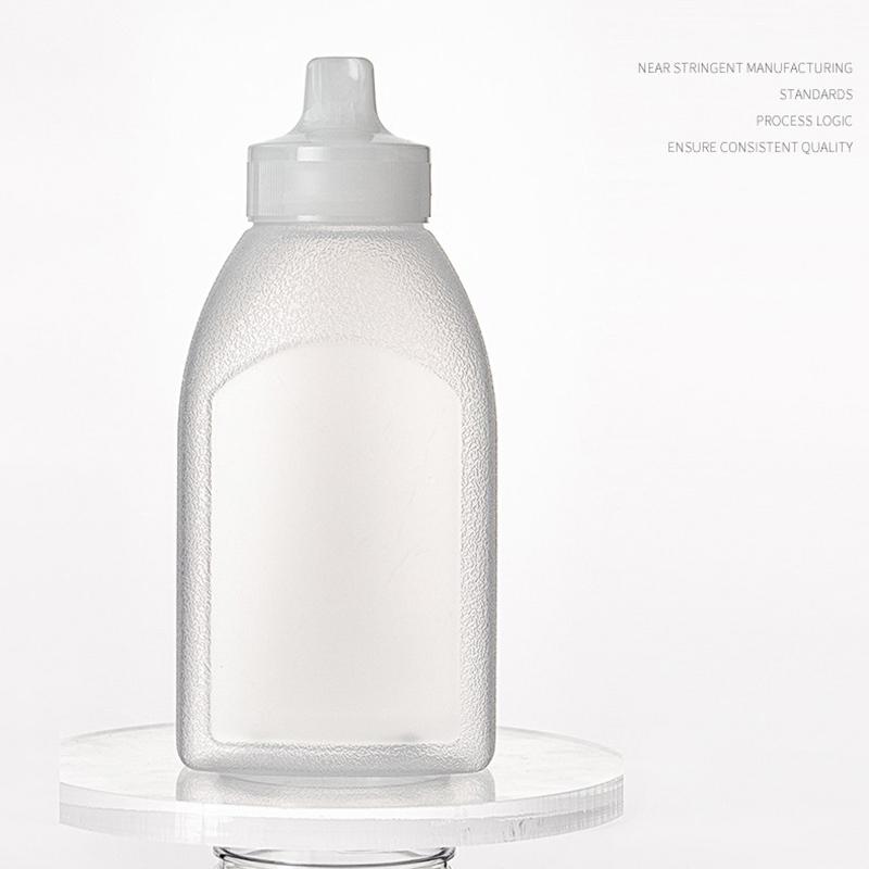 550G Transparenter Tropffreier Honigspender Honig-Quetschflasche Essig Öl Sirup Flasche Topf Spender Küchenwerkzeug