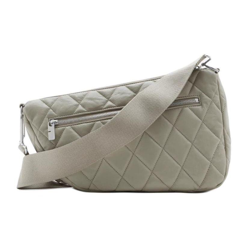 Burberry Shield Adjustable Mesh Shoulder Strap Zipper Closure Lambskin Messenger Bag Medium Women bags Mist 80874731