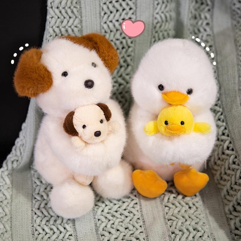 New Mother and Child Animal Series Fox Rabbit Tiger Plush Toy Zoo Event Gift Children's Gift