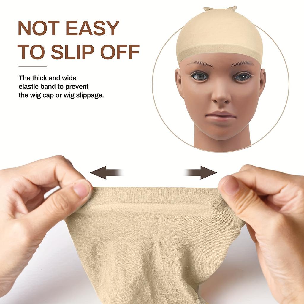 HD Wig Cap Set - 4pcs Elastic, Breathable, Invisible Caps for Professional Wig Wear