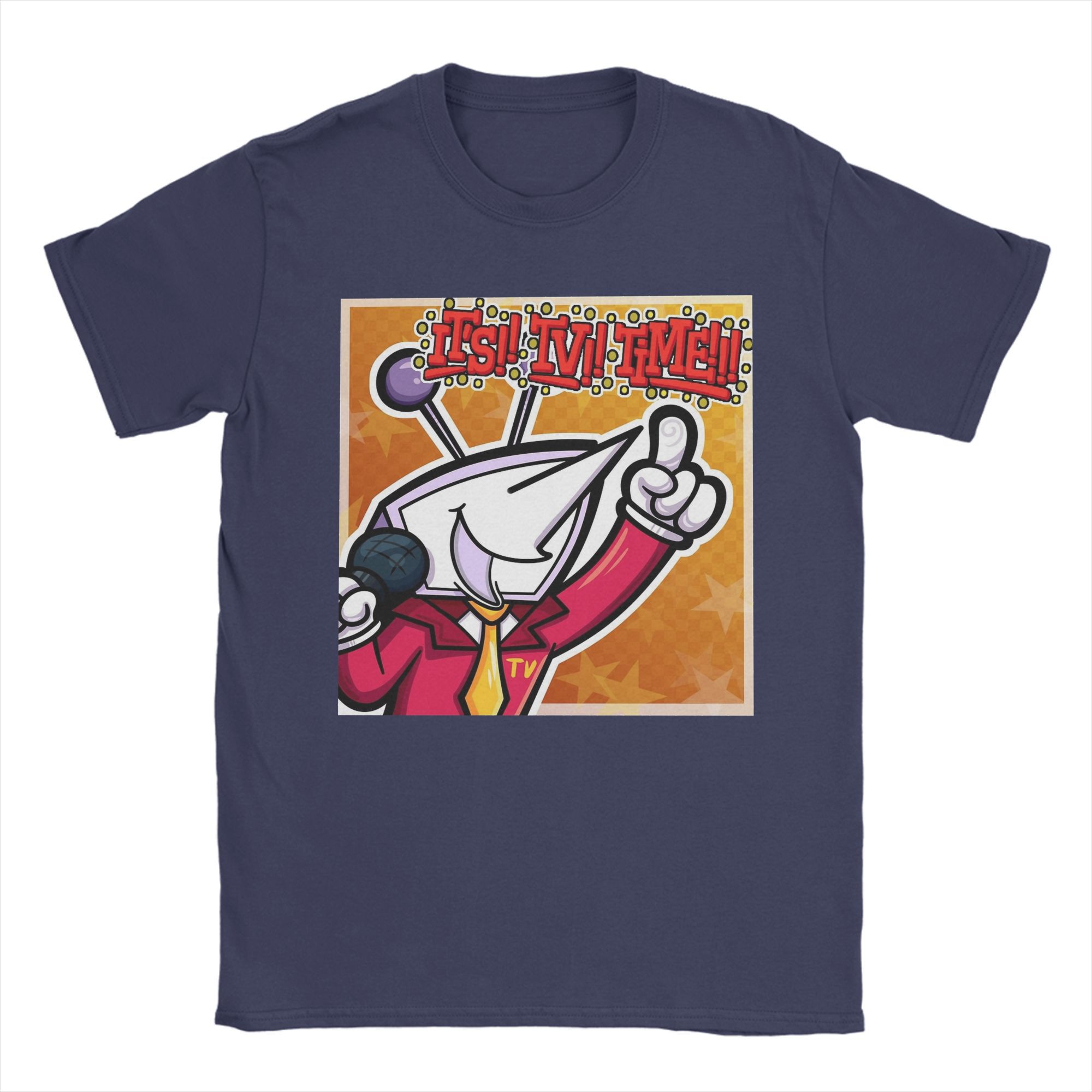 

Мужская футболка Deltarune Tenna It s TV Time Хлопковая одежда Новинка Короткий рукав Круглый вырез Футболка с принтом 4XL