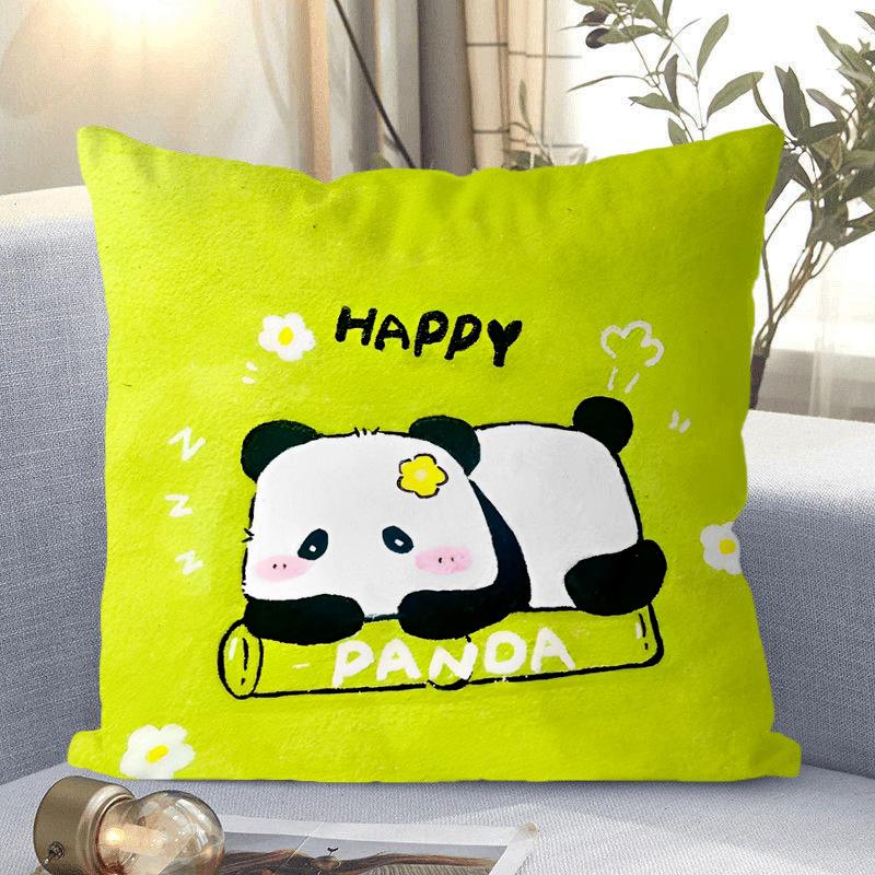 Cute Panda Cartoon Casual Niche Living Room Sofa Bedroom Comfortable Cushion Cushion Square Pillow Pillow