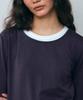 PISCESS Side Slit Long Sleeve Top_Charcoal